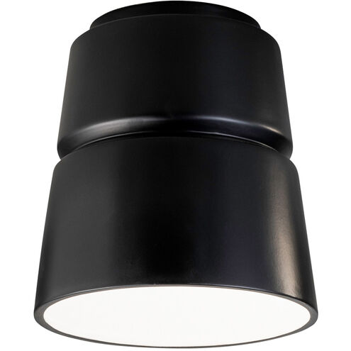 Radiance Collection LED 7.5 inch Carbon Matte Black Outdoor Flush-Mount