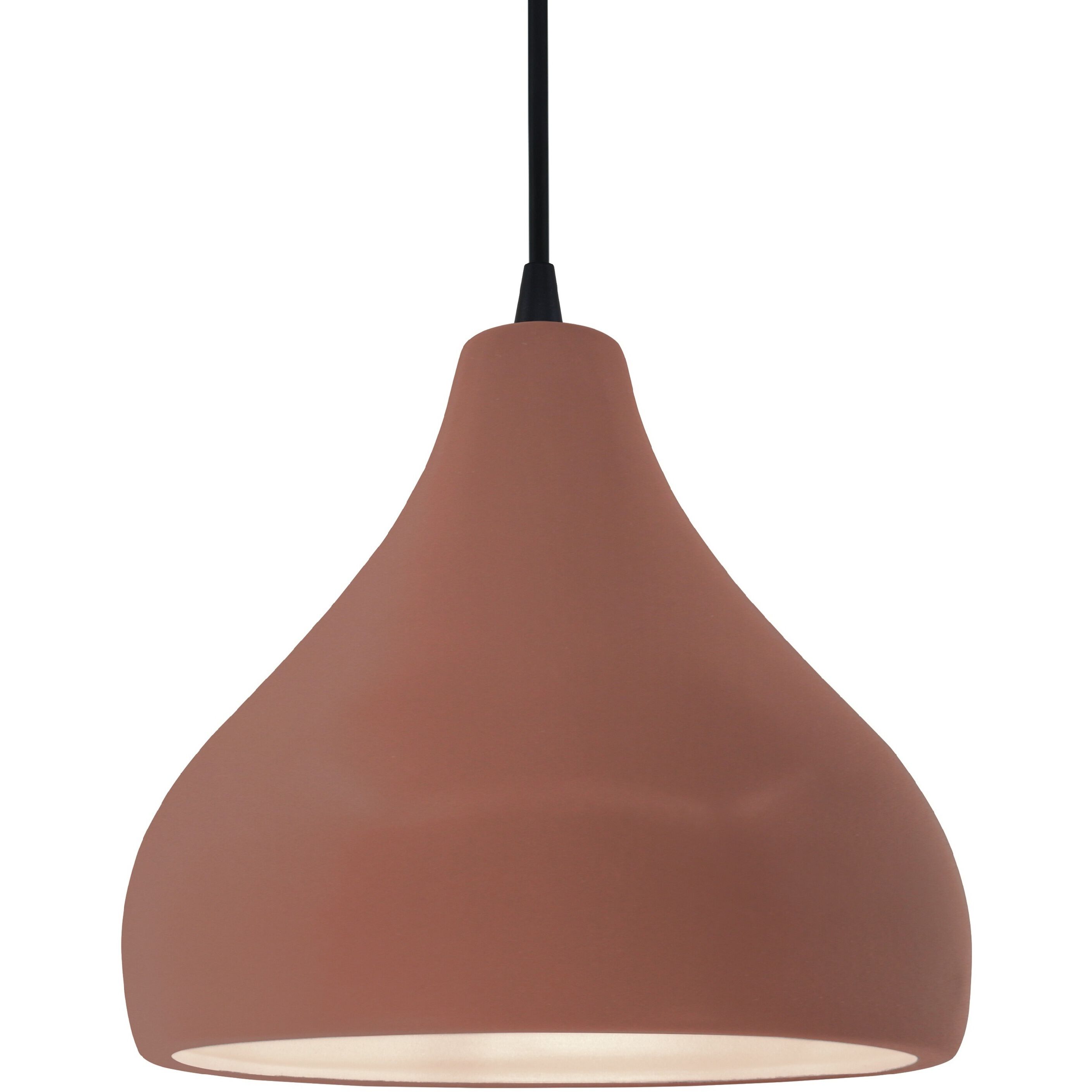Radiance 1 Light 11.5 inch Canyon Clay and Matte Black Pendant Ceiling Light