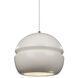 Radiance Collection 1 Light 8 inch Dark Bronze and Matte White and White Pendant Ceiling Light