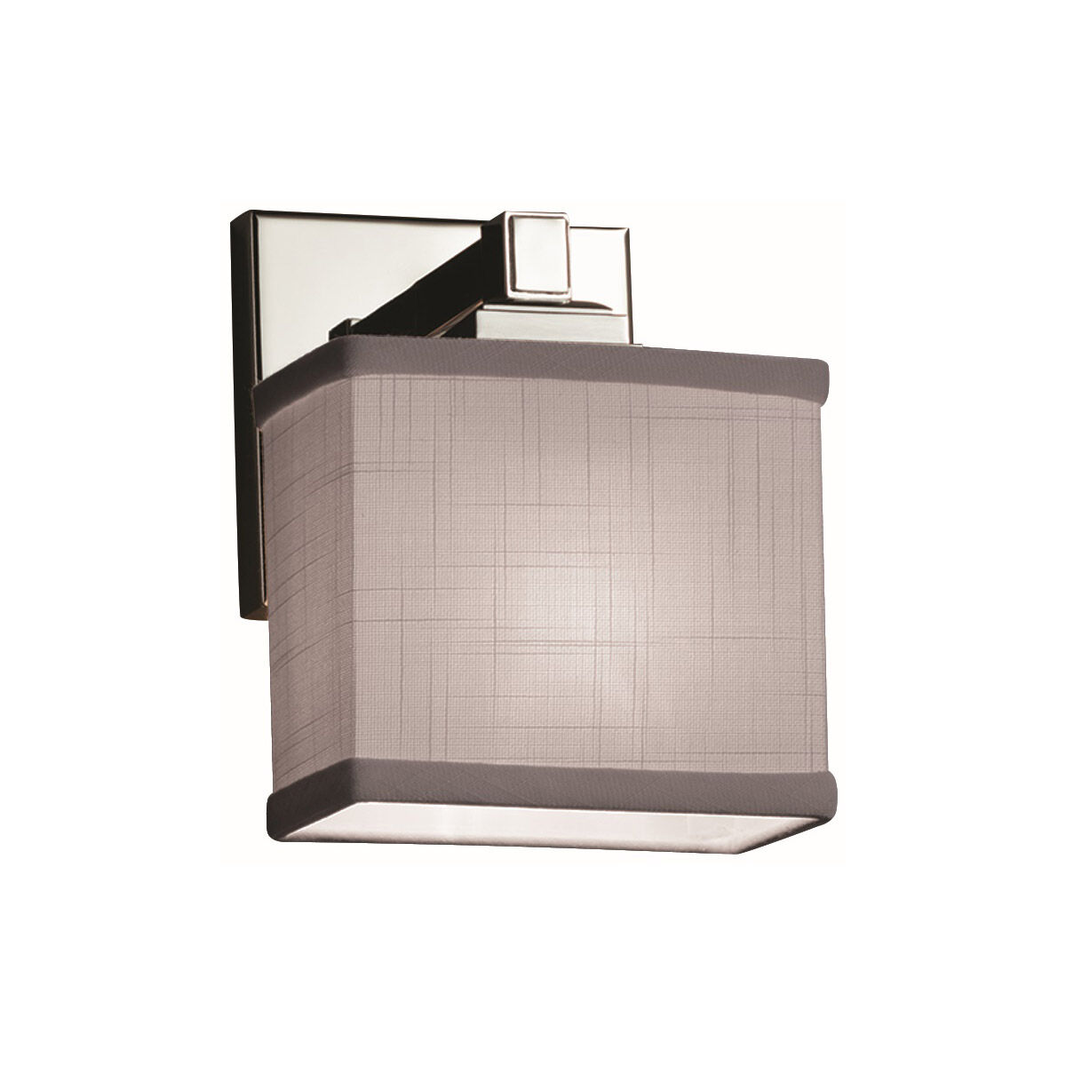 Textile LED 7 inch Polished Chrome ADA Wall Sconce Wall Light