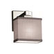 Textile LED 7 inch Polished Chrome ADA Wall Sconce Wall Light