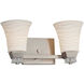 Limoges 2 Light 16 inch Brushed Nickel Bath Bar Wall Light in Waves, Oval, Incandescent