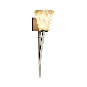 Fusion Sabre 1 Light 5 inch Brushed Nickel Wall Sconce Wall Light in Droplet, Cone, Incandescent