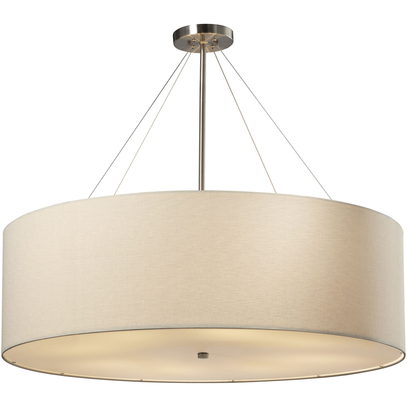 Textile LED 36 inch Brushed Nickel Pendant Ceiling Light