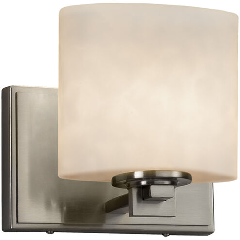 Clouds 1 Light 7 inch Brushed Nickel ADA Wall Sconce Wall Light in Oval, Incandescent