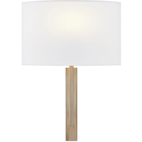 Textile Collection 1 Light 10 inch Brushed Brass ADA Wall Sconce Wall Light, Hamilton Family