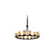 CandleAria LED 42 inch Dark Bronze Chandelier Ceiling Light in Cream (CandleAria), Cylinder with Flat Rim, 10500 Lm LED, Dakota