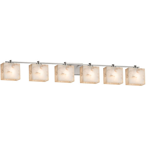 Alabaster Rocks 55.5 inch Brushed Nickel Bath Bar Wall Light