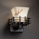 Metropolis 1 Light 7 inch Matte Black Wall Sconce Wall Light in Square Flared