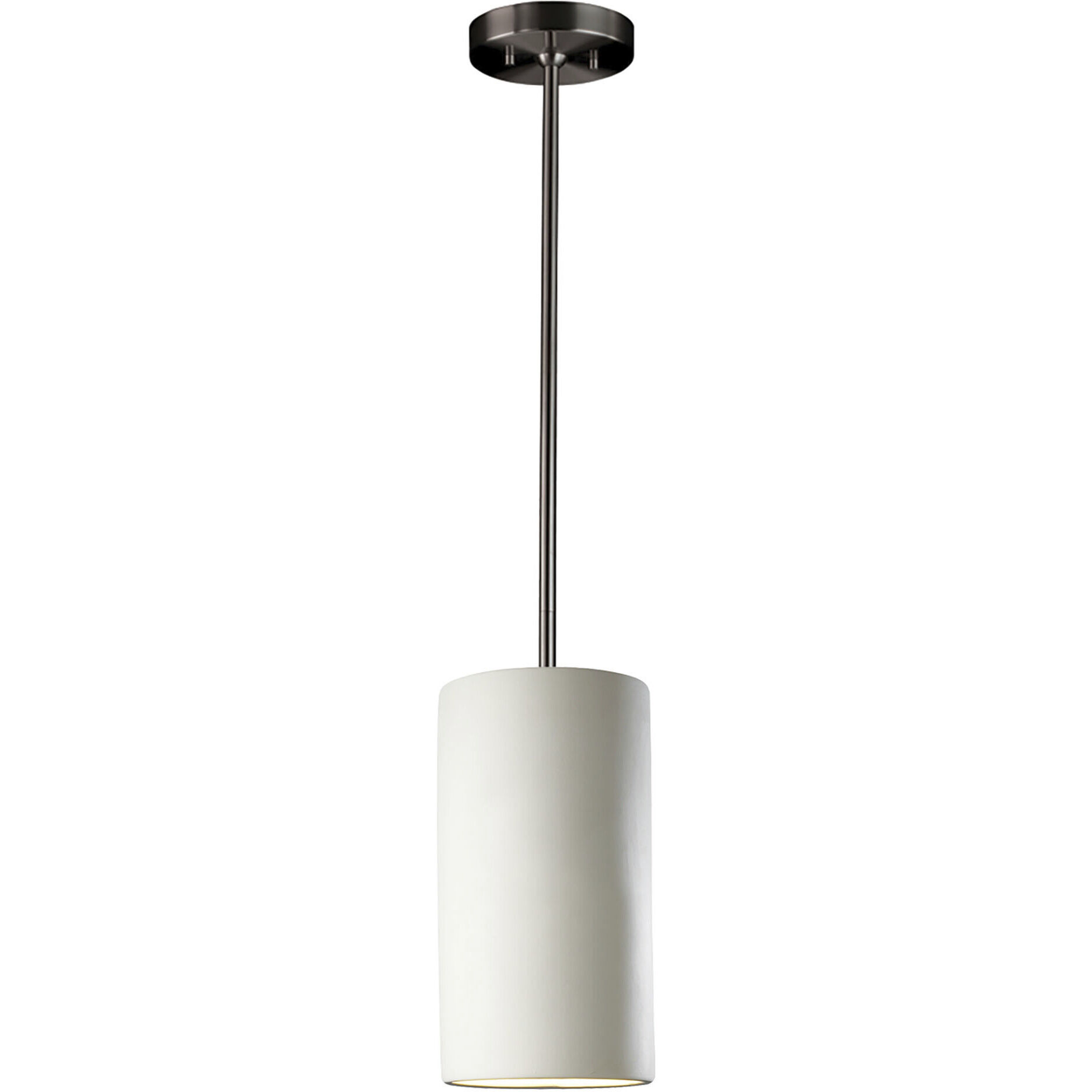 Radiance Collection 1 Light 7 inch Bisque with Brushed Nickel Pendant Ceiling Light