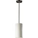 Radiance Collection 1 Light 7 inch Bisque with Brushed Nickel Pendant Ceiling Light