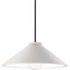 Radiance Collection 1 Light 11.75 inch Bisque with Matte Black Pendant Ceiling Light