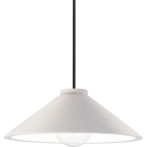 Radiance Collection 1 Light 11.75 inch Bisque with Matte Black Pendant Ceiling Light