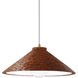 Radiance Collection - Flare 1 Light 11.75 inch Hammered Copper and Antique Brass Pendant Ceiling Light in Replaceable Bulb, White, Form+Finish+Function