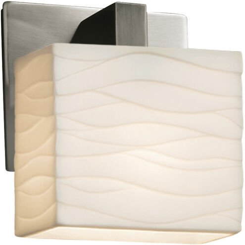 Porcelina 1 Light 5.5 inch Matte Black ADA Wall Sconce Wall Light in Waterfall, Incandescent