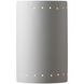 Ambiance Cylinder LED 7.75 inch Hammered Polished Brass Wall Sconce Wall Light, Large