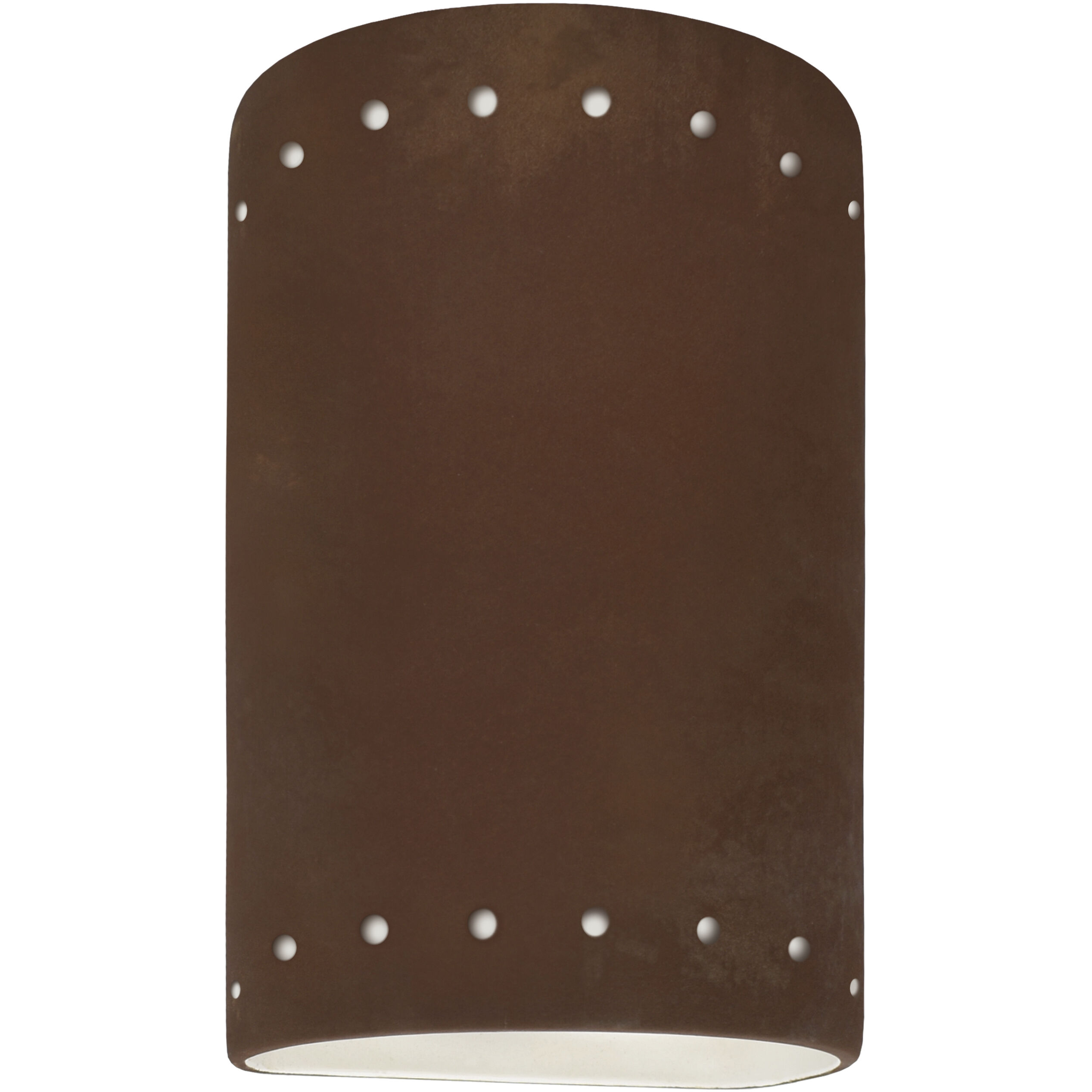 Ambiance Cylinder LED 9.5 inch Real Rust Outdoor Wall Sconce, Small