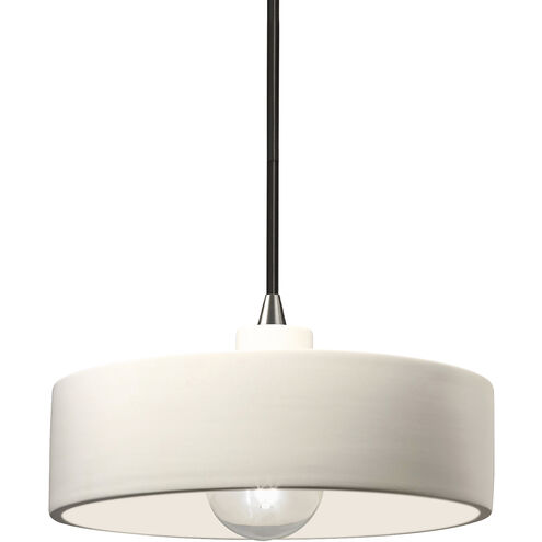 Radiance Collection 1 Light 12 inch Brushed Nickel Pendant Ceiling Light