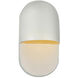 Ambiance Collection - Capsule LED 5 inch Matte White with Champagne Gold internal finish ADA Wall Sconce Wall Light, Form+Finish+Function
