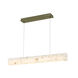 Alabaster Rocks Collection - Medley Family 36 inch Brushed Brass and Alabaster Rocks Linear Pendant Ceiling Light in 3.5" D x 36" W x 3.5" H, EVOLV