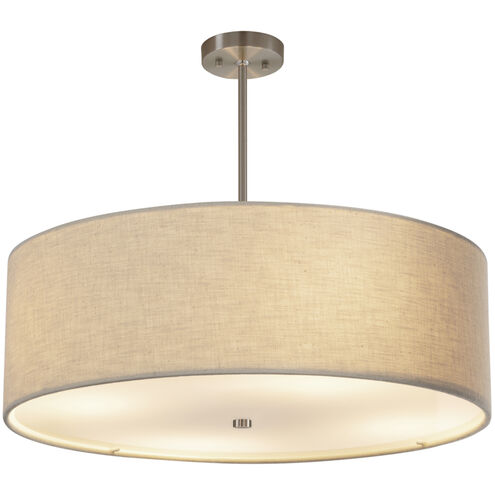Textile LED 24 inch Brushed Nickel Pendant Ceiling Light