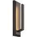 Zurich 15 inch Matte Black Outdoor Wall Sconce in 3.5" D x 4.5" W x 15" H, EVOLV