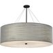 Textile Collection - Classic Family 60 inch Matte Black Pendant Ceiling Light