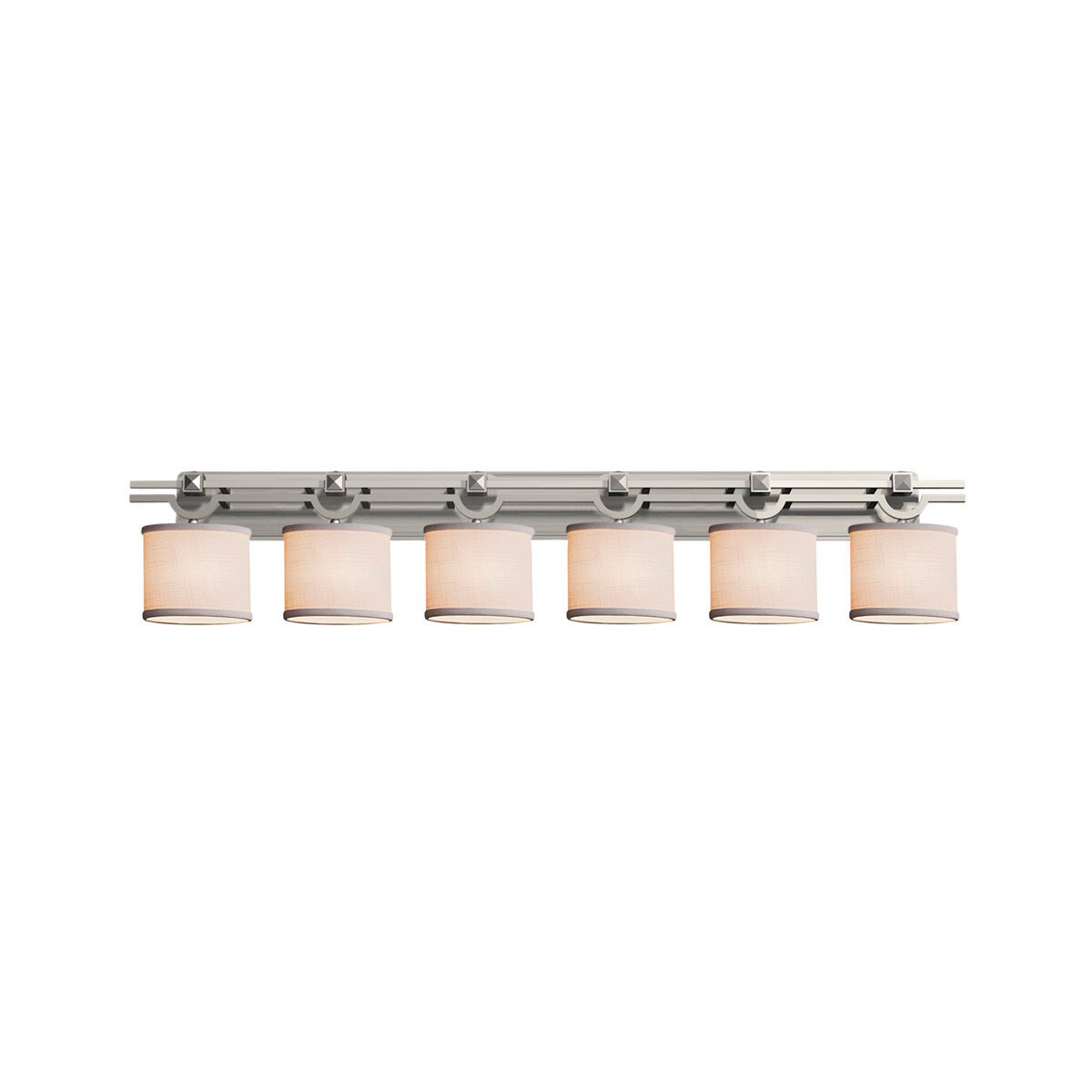 Textile LED 59 inch Brushed Nickel Bath Bar Wall Light