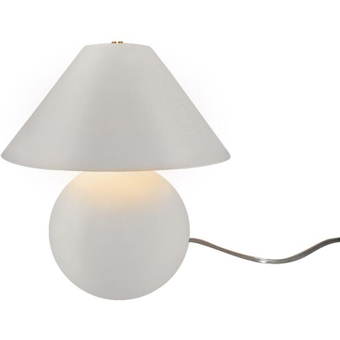 Portable 12 inch 120.00 watt Matte White and Champagne Gold and Brushed Brass Portable Lamp Portable Light