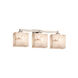 Lumenaria 3 Light 22 inch Brushed Nickel Vanity Light Wall Light in Cylinder with Broken Rim, Incandescent