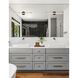 Fianco Family 1 Light 24.5 inch Matte Black and Brass Bath/Vanity Wall Light in 3.25" D x 24.5" W x 4.75" H, EVOLV