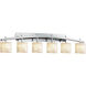 Alabaster Rocks LED 55.75 inch Matte Black Bath Bar Wall Light in 4200 Lm LED, Round Flared, Archway