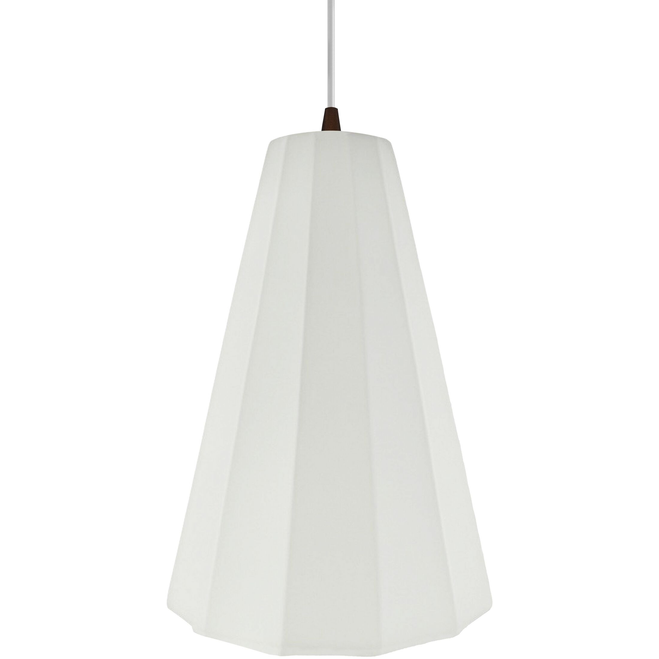 Radiance Collection - Fluted 1 Light 9 inch Bisque Pendant Ceiling Light in Dark Bronze, White Cord, Replaceable Bulb, 9W x 13H, Form+Finish+Function