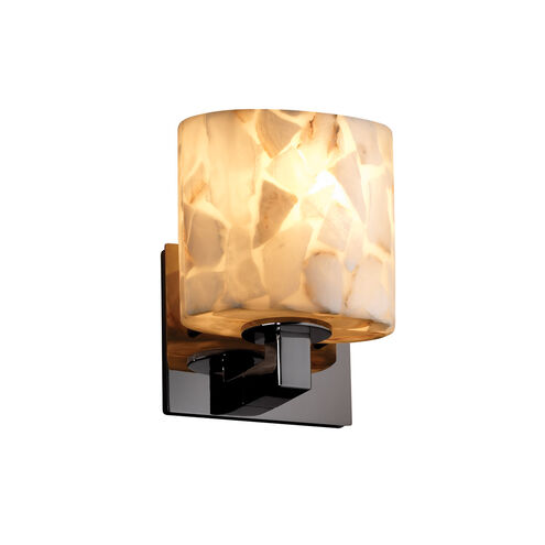 Alabaster Rocks LED 6.5 inch Brushed Nickel ADA Wall Sconce Wall Light in 700 Lm LED, Oval, Modular
