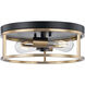 Knox LED 13 inch Matte Black Flush Mount Ceiling Light