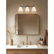 Fusion Collection - Pavia Family 3 Light 24.75 inch Matte Black and Opal Bath Bar Wall Light, EVOLV