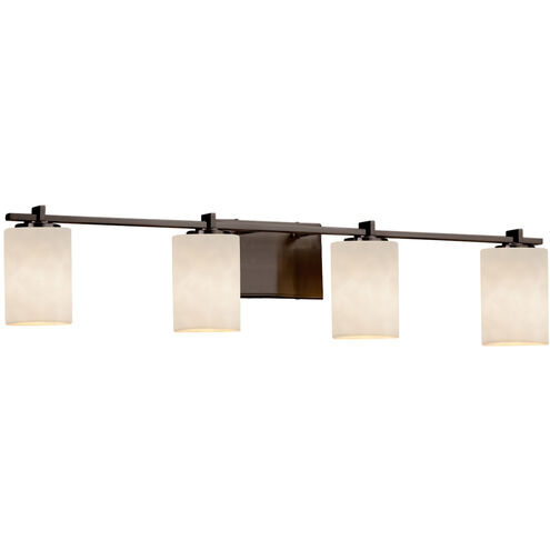 Clouds LED 34.25 inch Dark Bronze Vanity Light Wall Light in 2800 Lm LED, Square with Flat Rim