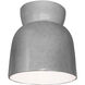 Radiance Collection - Hourglass 1 Light 7.5 inch Antique Silver Flush-Mount Ceiling Light in Dedicated LED, Form+Finish+Function
