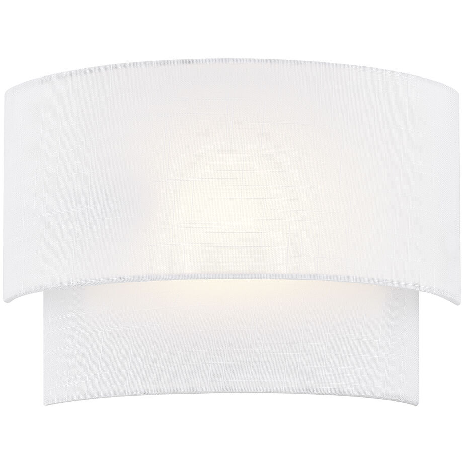 Textile Collection 1 Light 14 inch White ADA Wall Sconce Wall Light