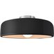 Radiance Collection - Spire LED 16 inch Gloss Black and Matte White and Brushed Nickel Semi-Flush Ceiling Light in Dedicated LED, Gloss Black/Matte White, 16W x 6.5H, Form+Finish+Function