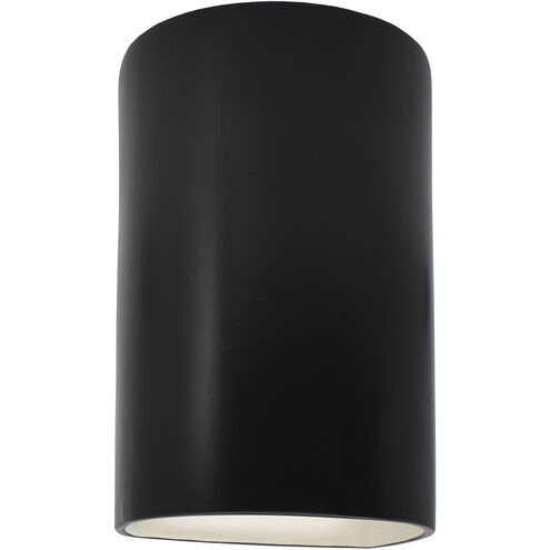 Ambiance Cylinder LED 5.75 inch Carbon Matte Black ADA Wall Sconce Wall Light, Small