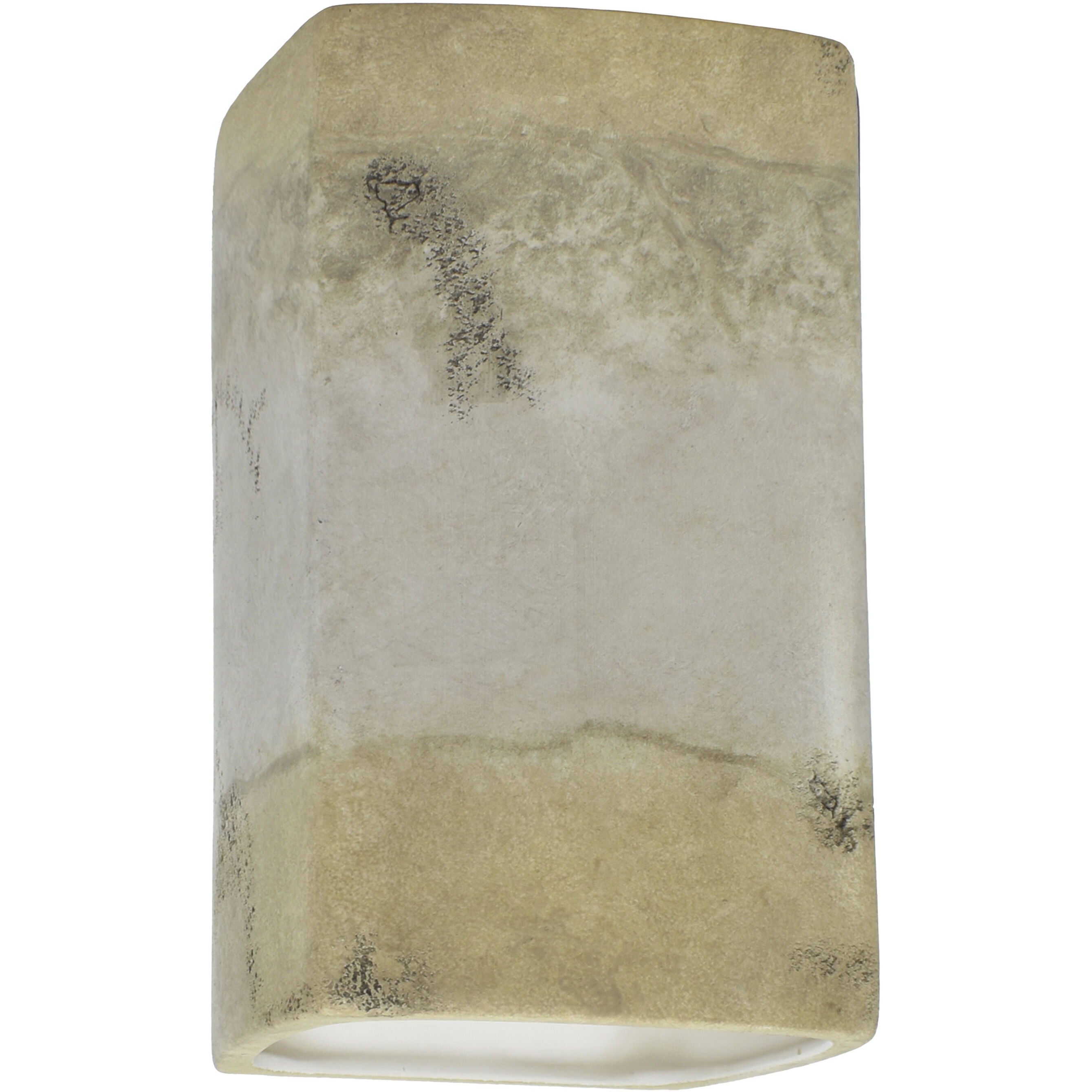 Ambiance Rectangle LED 13.5 inch Greco Travertine Outdoor Wall Sconce, Large