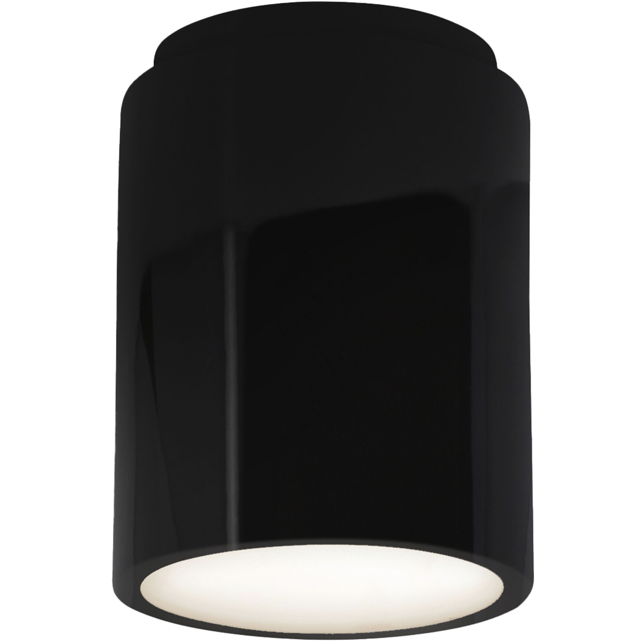 Black cylinder flush mount light hotsell