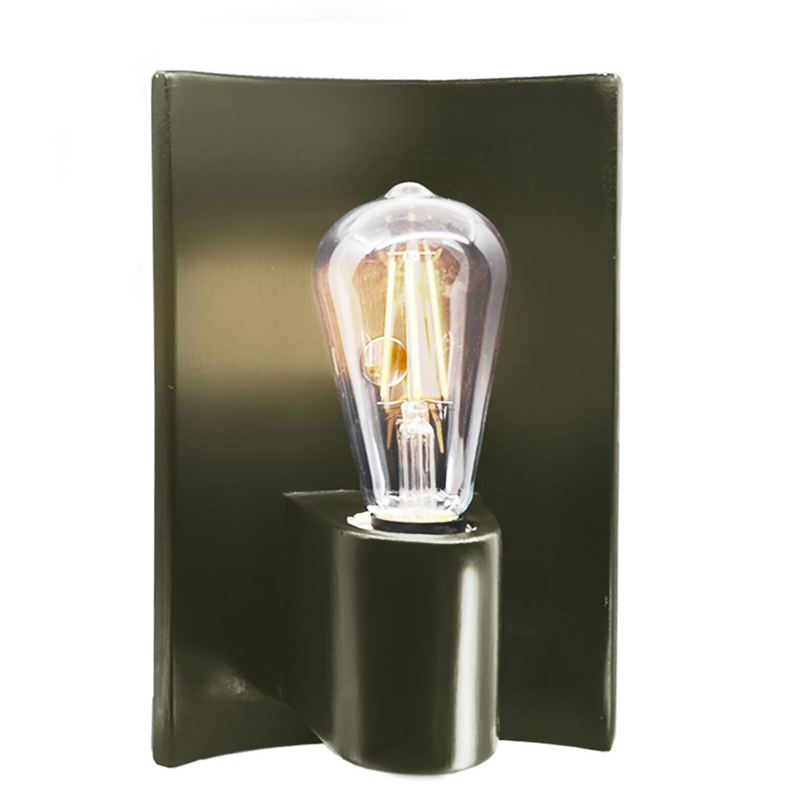 Ambiance Collection 1 Light 7 inch Pewter Green with Brushed Nickel Wall Sconce Wall Light