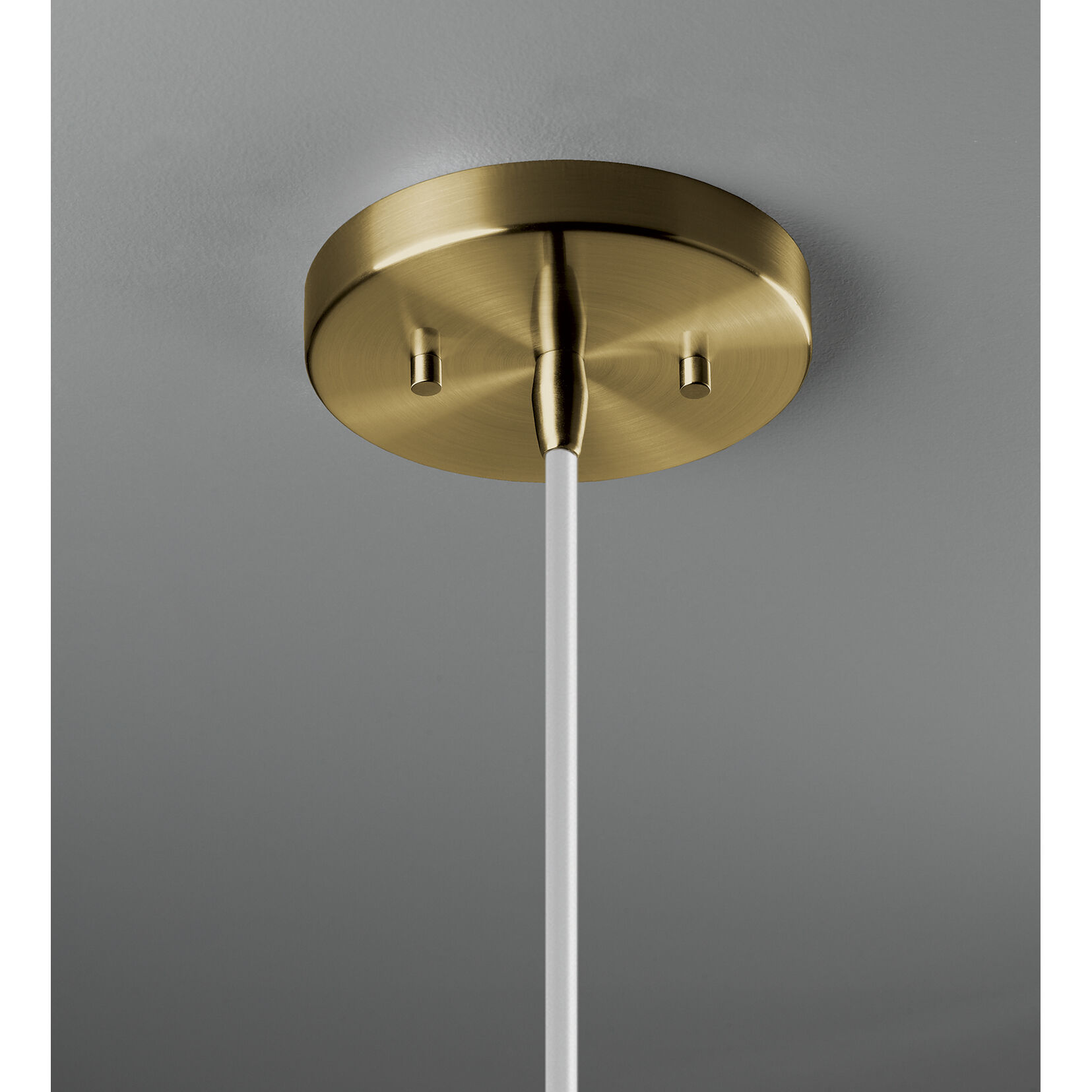 Radiance Collection - Crease Pendant Ceiling Light in Antique Brass, Dedicated LED, White Cord, Carbon Matte Black/Champagne Gold, Form+Finish+Function