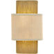 Textile Collection - Narberth Family 2 Light 8 inch Brushed Brass and Cream Linen ADA Wall Sconce Wall Light, EVOLV