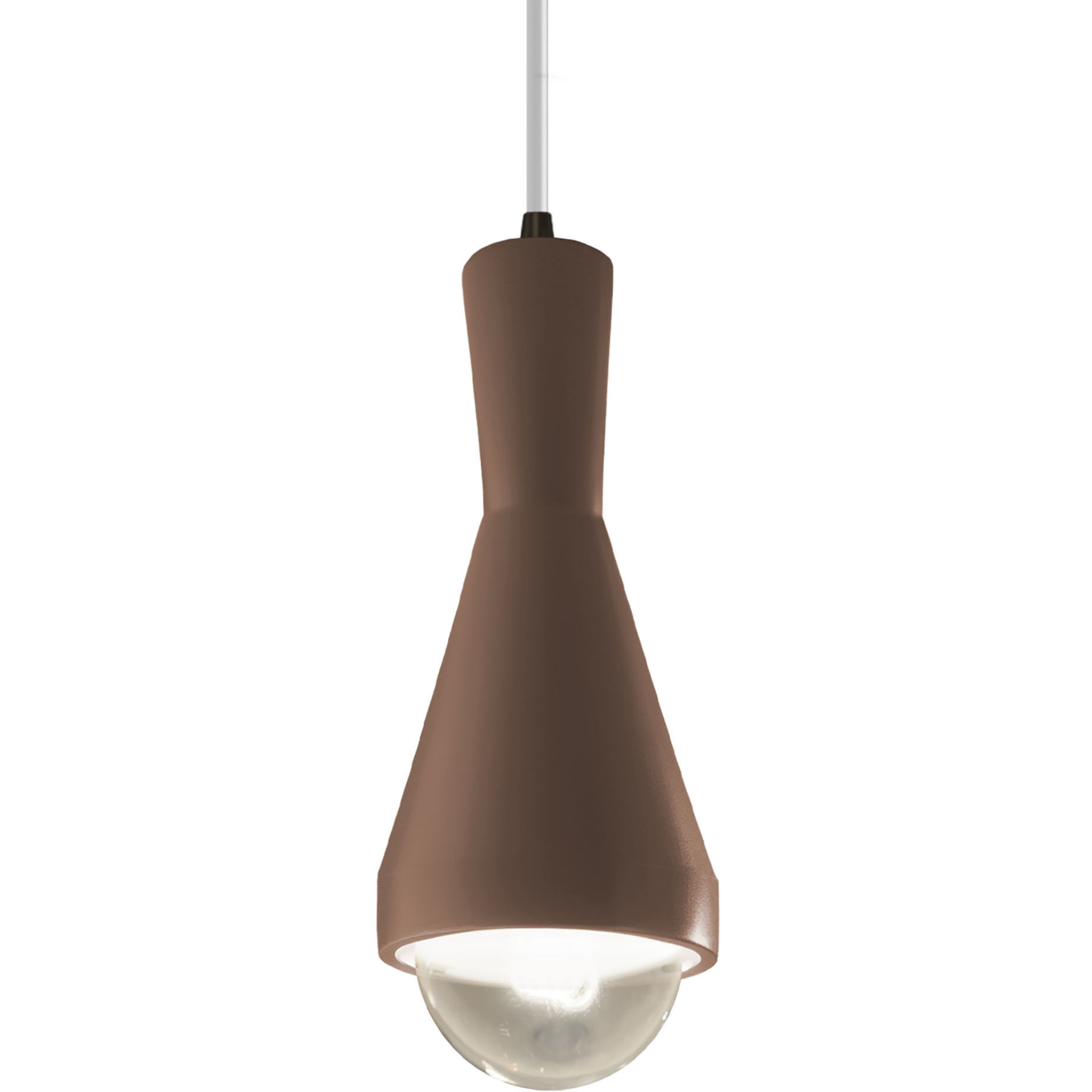 Radiance Collection LED 5 inch Canyon Clay with Matte Black Pendant Ceiling Light
