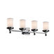 Textile 29.25 inch Polished Chrome Bath Bar Wall Light