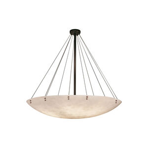 Clouds 72 inch Dark Bronze Pendant Bowl with Finial Ceiling Light in Pair of Square with Points, Incandescent