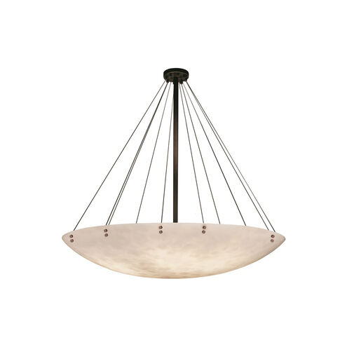 Clouds 72 inch Dark Bronze Pendant Bowl with Finial Ceiling Light in Pair of Square with Points, Incandescent